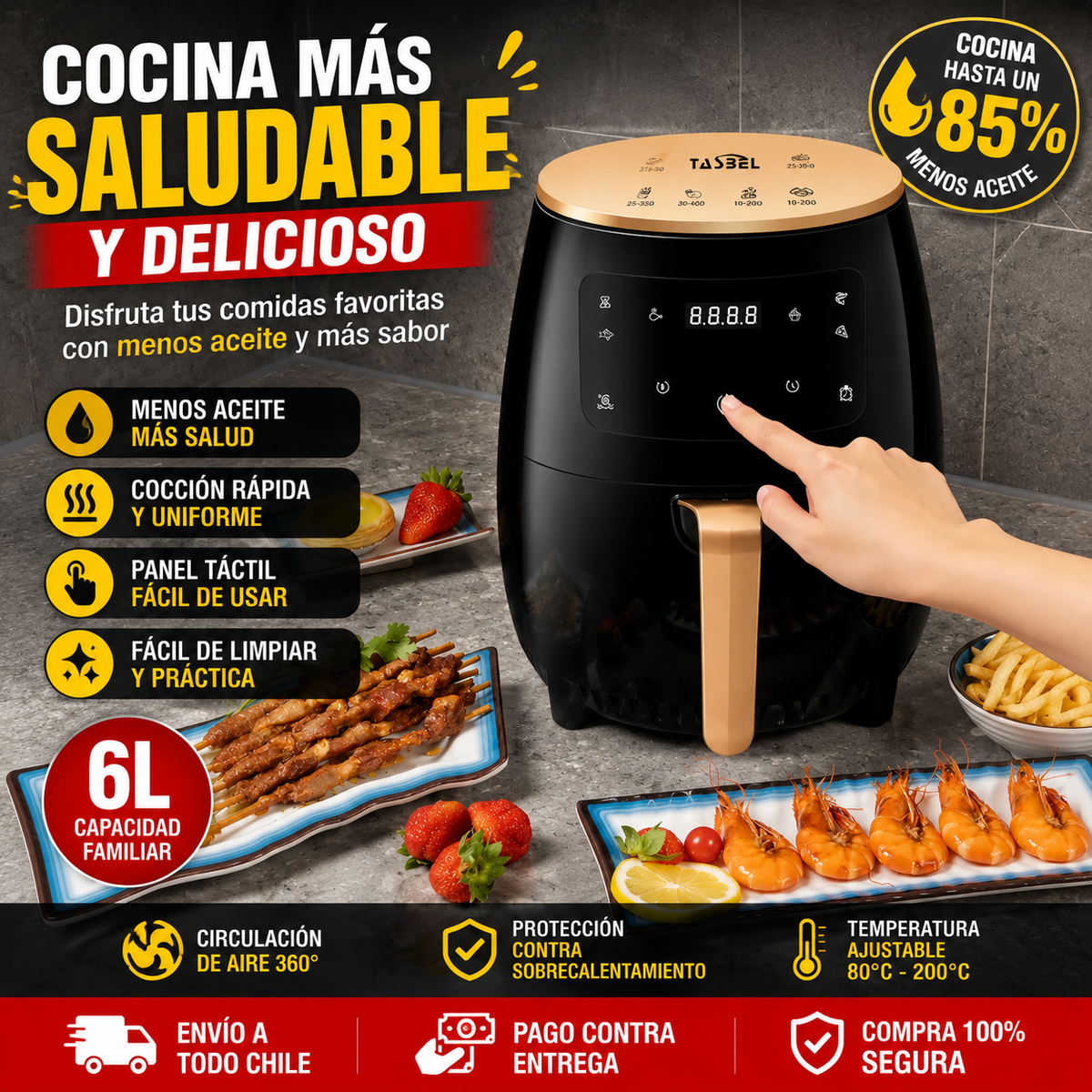 Freidora de Aire 6 litros