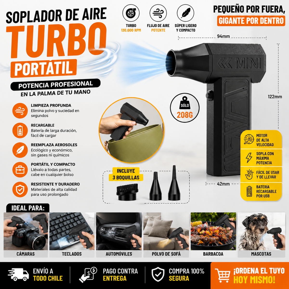 M - Mini soplador violento