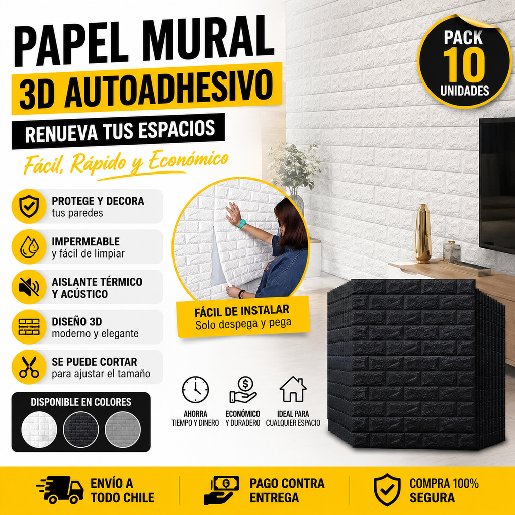 Pack de 10 Láminas Papel Mural