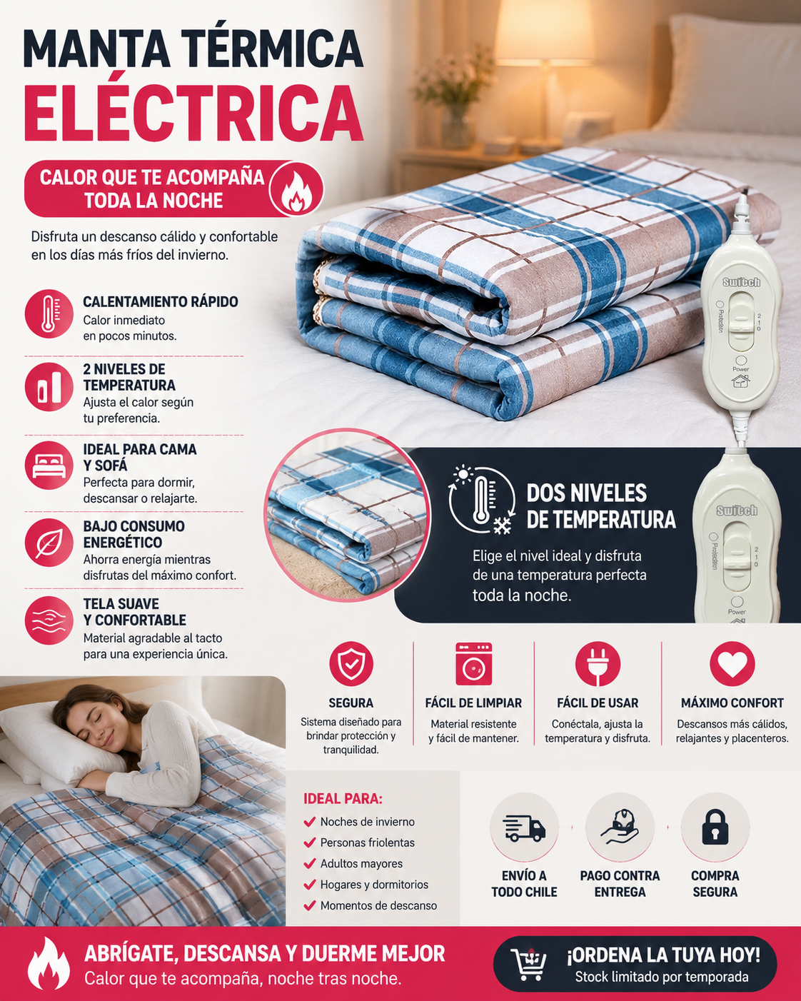 Manta Cobertor Térmica Eléctrica