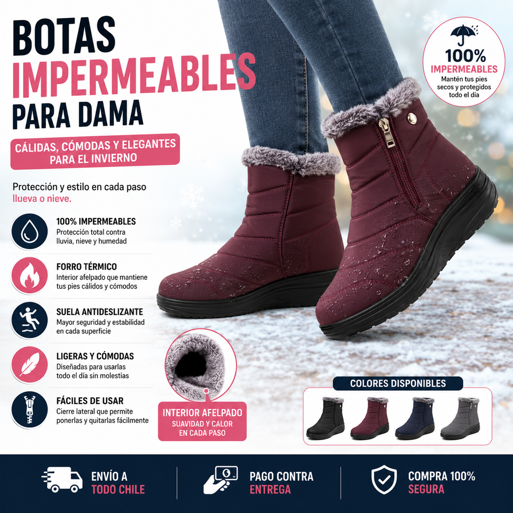 Botas Impermeables Para Dama Invierno