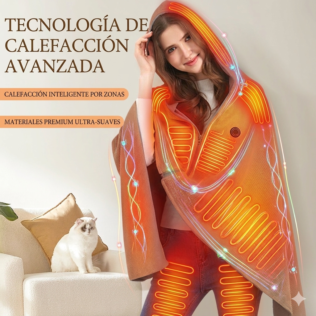 Manta Calefactora Eléctrica Carga USB