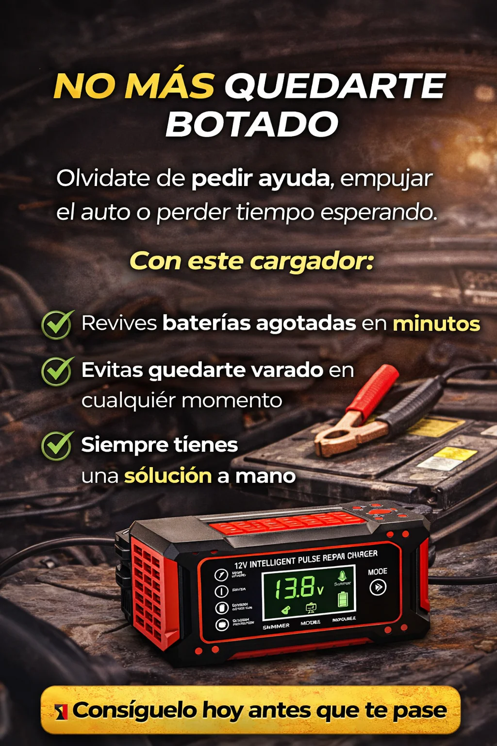 CARGADOR REPARADOR DE BATERIAS PARA AUTO