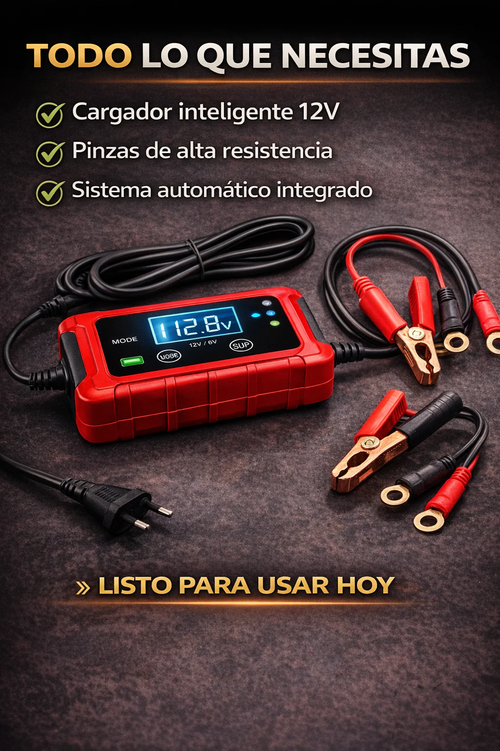 CARGADOR REPARADOR DE BATERIAS PARA AUTO